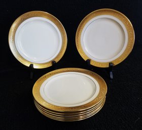Set Of Eight Lenox Westchester Gold Marks Bread & Butter Plates
