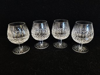 RARE Set Of 4 WATERFORD CRYSTAL Kylemore Brandy Snifters - Stamped