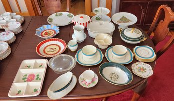 What You See Is What You Get! ~ Table Lot Of Porcelain China Piece ~ Platters, Tureens Bowls ~ LOT #11