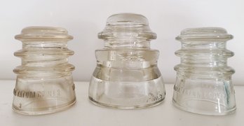 (3) Whitall Tatum Company Glass Jars With Lids