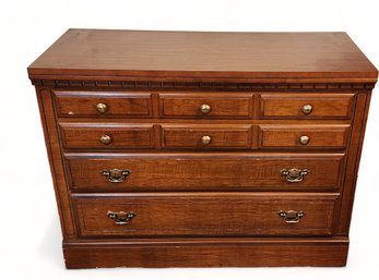 1980s Broyhill Furniture Lenoir House 3 Drawer Oak Single Dresser  1 Of 2 ~ As Is