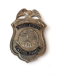 Vintage Silver United States Capitol Police Badge ~ Missing Pin