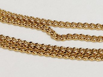 14k Yellow Gold Thin Curb Chain Necklace