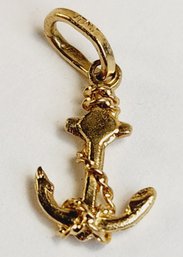 SMALL 14k Yellow GOLD Anchor Charm