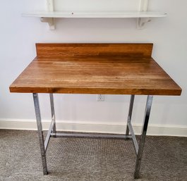 Butcher Block Desk With Metal Legs