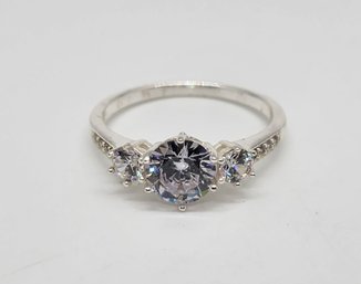 Vintage CZ Ring In Sterling