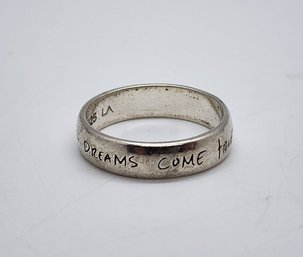 Vintage Sterling Ring 'may Your Wildest Dreams Come True'