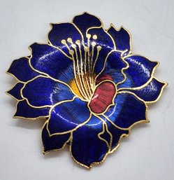 Vintage Enameled Floral Brooch