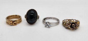 Lot Of 4 Vintage Costume Rings