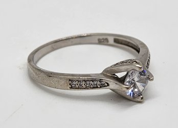 Vintage CZ Ring In Sterling