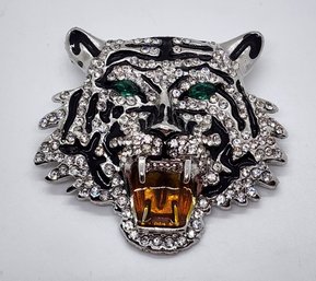 Awesome Multi-Color Tiger Brooch