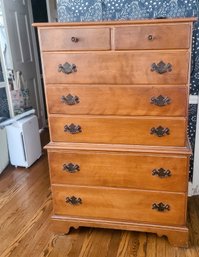 MCM Tall Bedroom Dresser Solid Maple And Birch By Ethan Allen