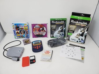 Video Gamer LOT - NBA 2K For PS3, 36 Game Cartridge For Gameboy Color Advance, Rocksmith Guitar For XBOX, Game Cube Parts, More