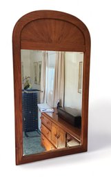 Contemporary Arched Top Oak Bedroom Mirror ~ Possibly By Bassett Furniture, C1980s