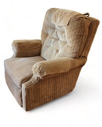 Contemporary Overstuffed Tan ~ Brown Plush Rocking Recliner Chair, Approx 15 Years Old