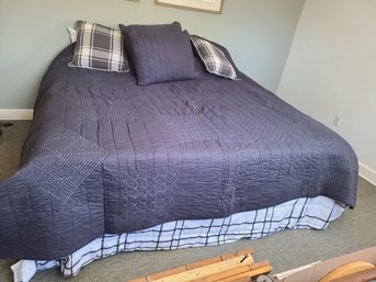 Never Used King Size Cotton Quilt With TWo Sham Pillows And Pillow Cases