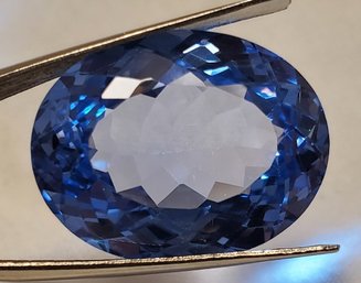 Beautiful 40.60 Ct Blue Oval Namibian Jeremejevite ~ 23.92mm X 18.94mm X 9.83mm