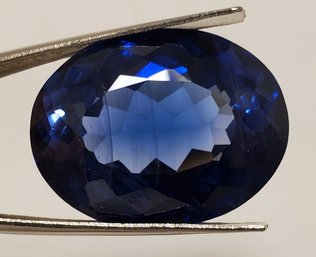 Astonishing 42.70 Ct Tested Blue Oval Sapphire ~ 23.99mm X 18.56mm X 10.77mm