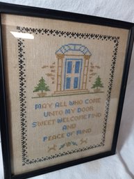 Early Framed Cross Stitch