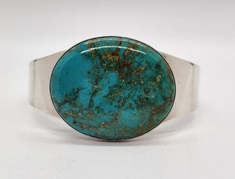 Turquoise Cuff Bracelet In Sterling