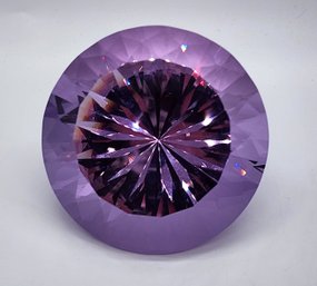 Large Purple Transparent Crystal Diamond Decor