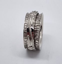 Heavy Size 9 Sterling Silver Spinner Ring