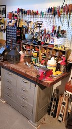 What You See Is What You Get ! Workbench With Grinders, Tools, Clamp,  Everything In Drawers ~ LOT #21