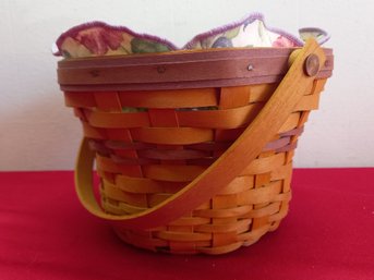 Longaberger Basket With Floral Lining #9