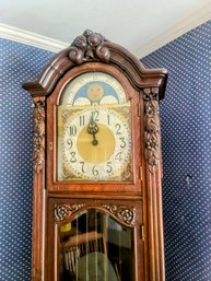 Great Grandfather Clock By Andreas Huber . ...a 7 Day Mechanism With Weights Needs To Be Lubed - Great Cond.