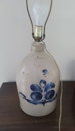 Blue Decorative American Stoneware Lamp