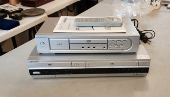 Magnavox MDV410 DVD Player & Sony SLV-D360P Dual DVD VHS Player