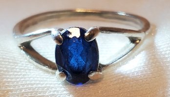 Sterling Silver Size 7 Stunning Blue Tanzanite Ring ~ 1.67 Grams