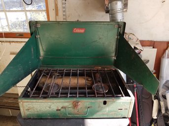 Vintage Outdoor Coleman Folding Camping Grill - Propane