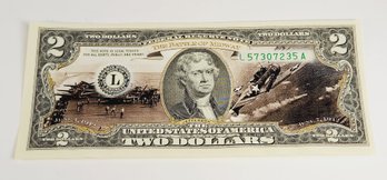 The Bradford Exchange Illustrated  Colorized  $2 Dollar Bill - Battle Of Midway