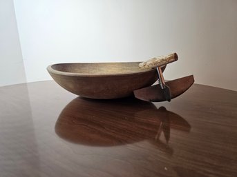 Vintage Dough Bowl And Chopper