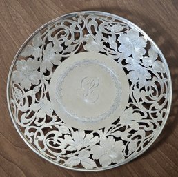 Sterling Silver Reticulated Footed Tray