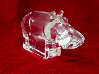 Crystal Hippo By Orrefors