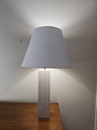 Handsome Travertine Table Lamp