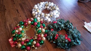 Three Holiday Wreaths