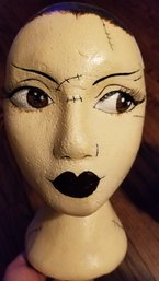 Hand Painted Bride Of Frankenstein Foam Mannequin Head