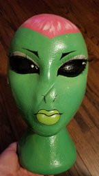 Hand Painted Alien Foam Mannequin Head