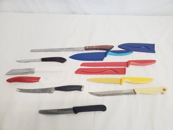Kitchen & Chef Knife Assortment - Calphalon, Kyocera, Ginsu, Kuhn Rikon, Regent Sherwood
