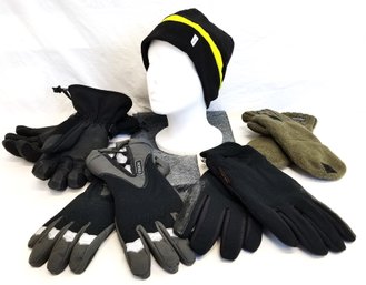 Lot Of Cold Weather Wear: Gloves, Ear Muffs, Hats By: Trek, Trail Heads, Donegal Tweed And More!