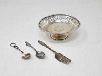 Group Of Sterling Silver Table Items, 4 Pieces