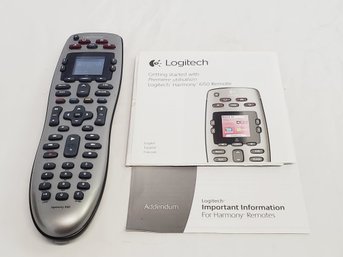 Logitech Harmony 650 Universal Remote Control With Instruction Booklet