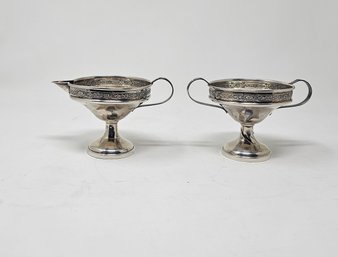 Sterling Silver Sugar And Creamer