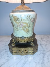 Wonderful Vintage Wave Crest Decorated Lamp