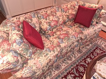 Fantastic Floral Vanguard 3 Cushion Sofa - Very Clean And Ready For Your Home - NICE