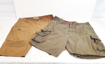 Two Pairs Of Men's Cargo Shorts By DOCKERS And XIOS Size 38