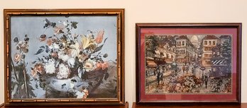 (2) Artworks Prints, (1) The Place Du Tertre And (1) Flowers In Vase